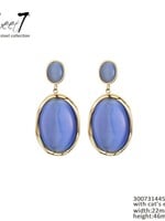 Sweet7 Oorbellen Isabel blauw-gold 300731445