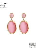 Sweet7 Oorbellen Isabel roze-gold 300731421