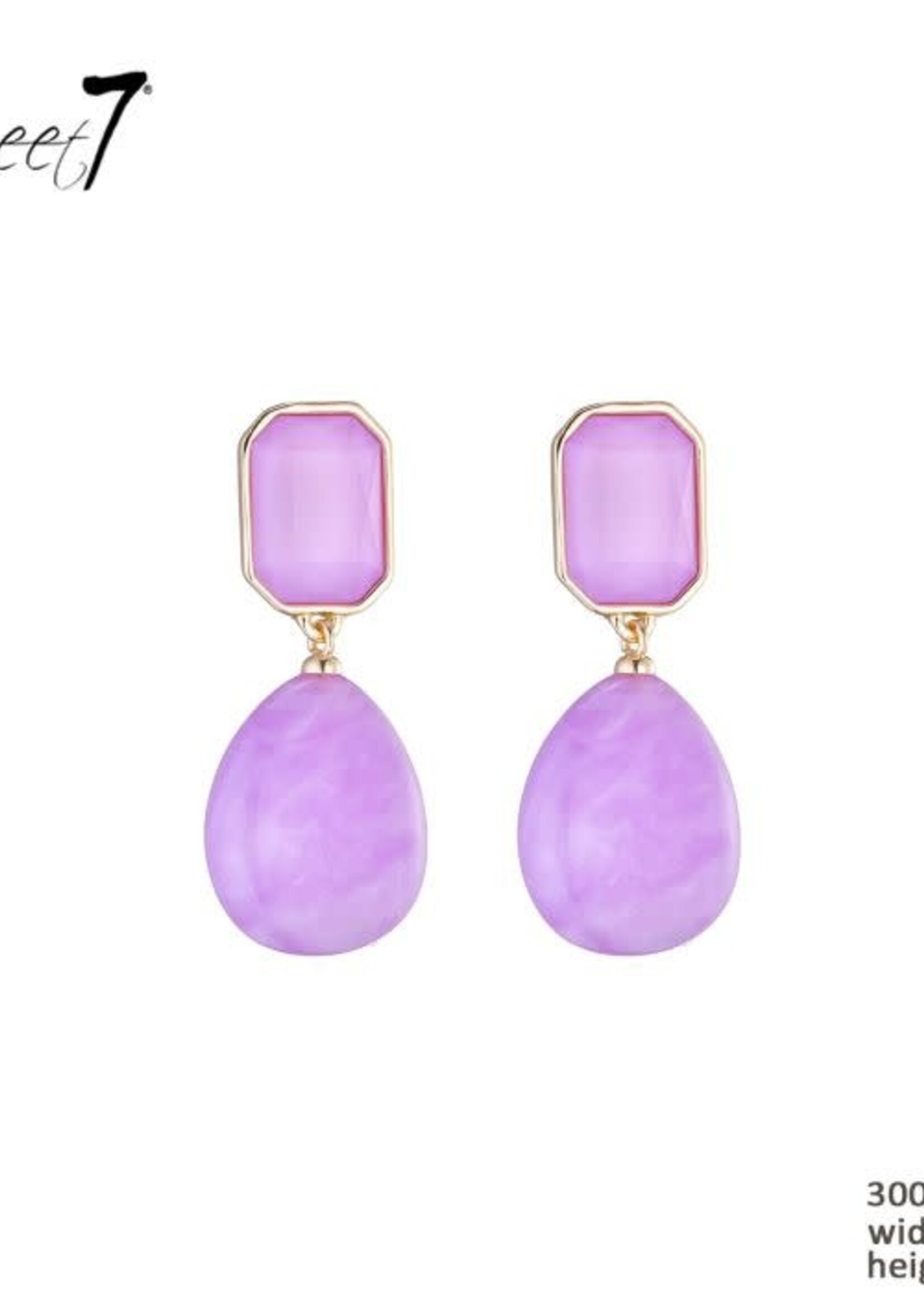 Sweet7 Oorbellen Jennifer paars-gold 300725310