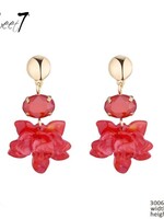 Sweet7 Oorbellen Rose rood-gold 300695614