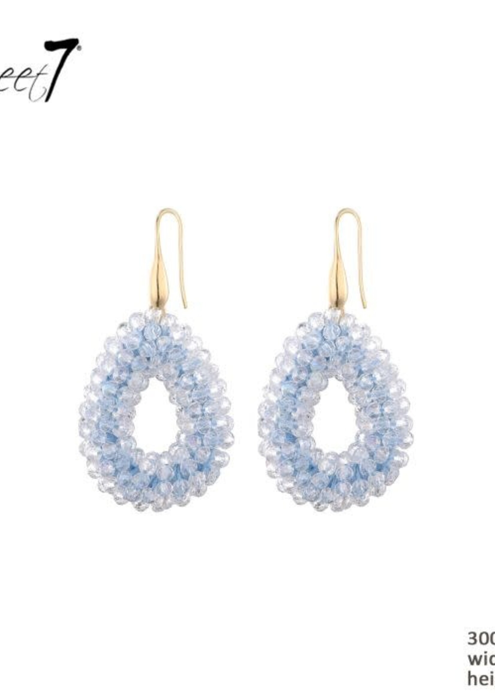Sweet7 Oorbellen Desiree blauw-gold 300734345