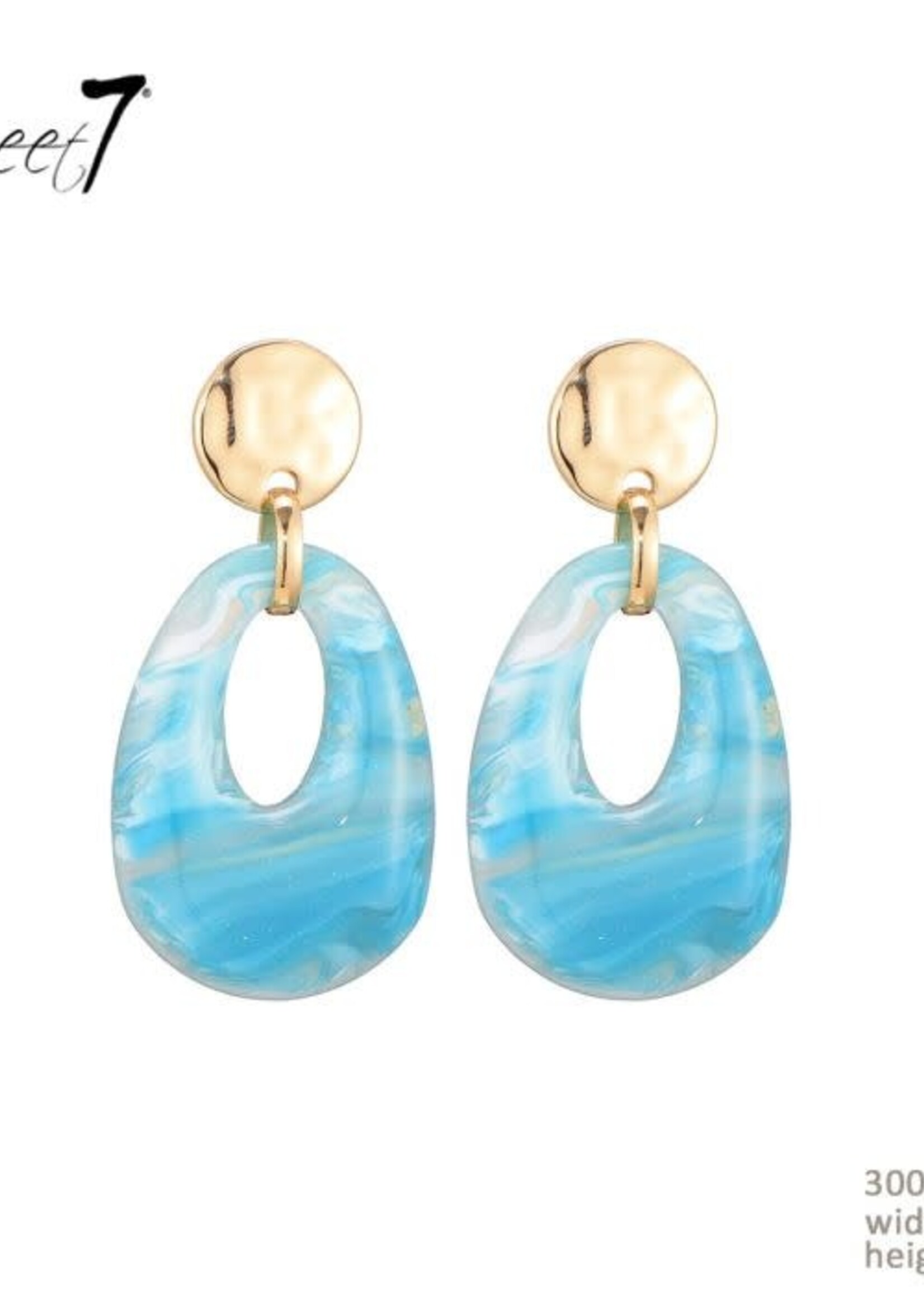 Sweet7 Oorbellen Maya turkoois-gold 300676033