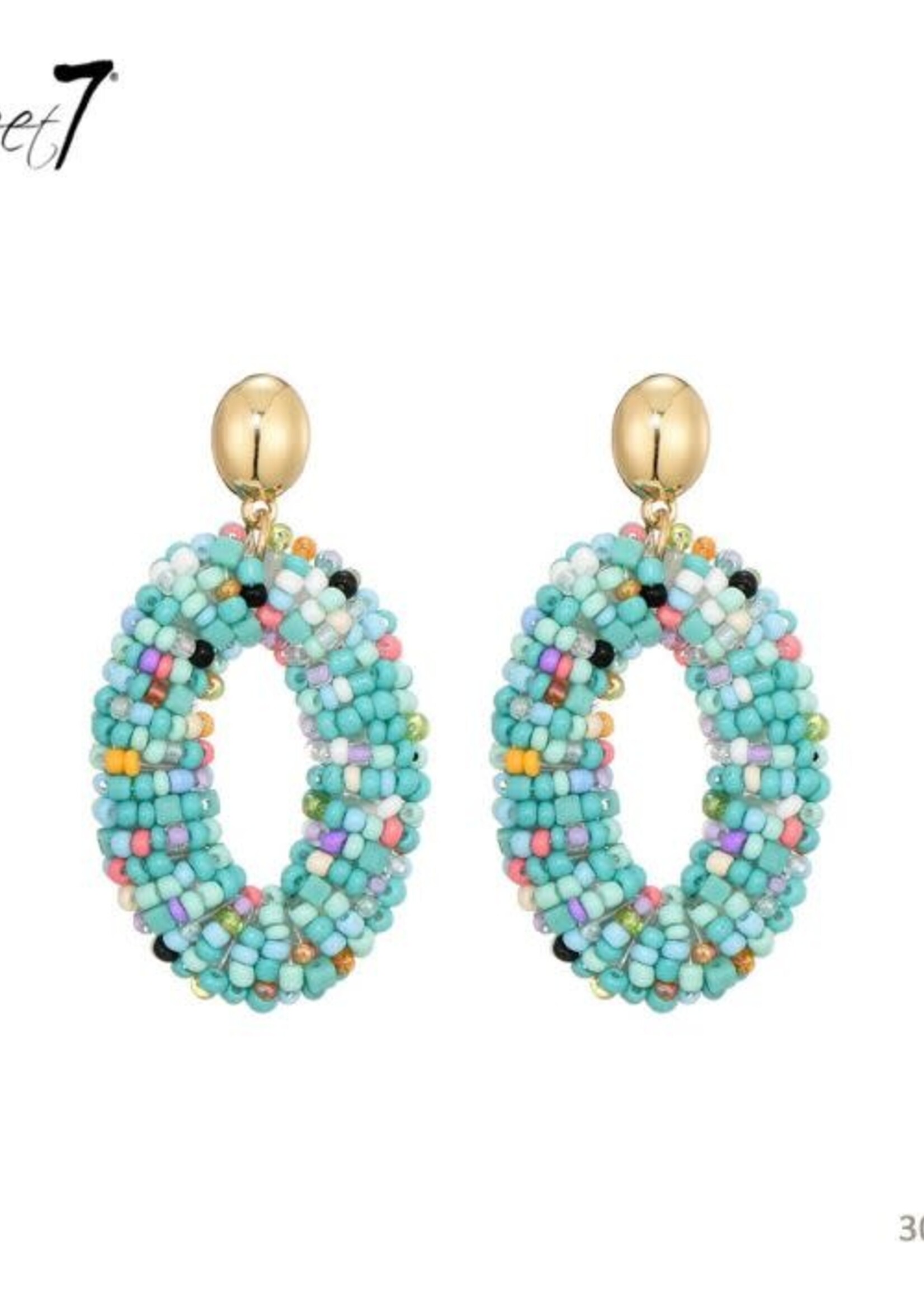 Sweet7 Oorbellen Picasso turkoois-multi-gold 300564181