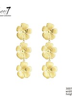 Sweet7 Oorbellen Three Flowers gold 300716723