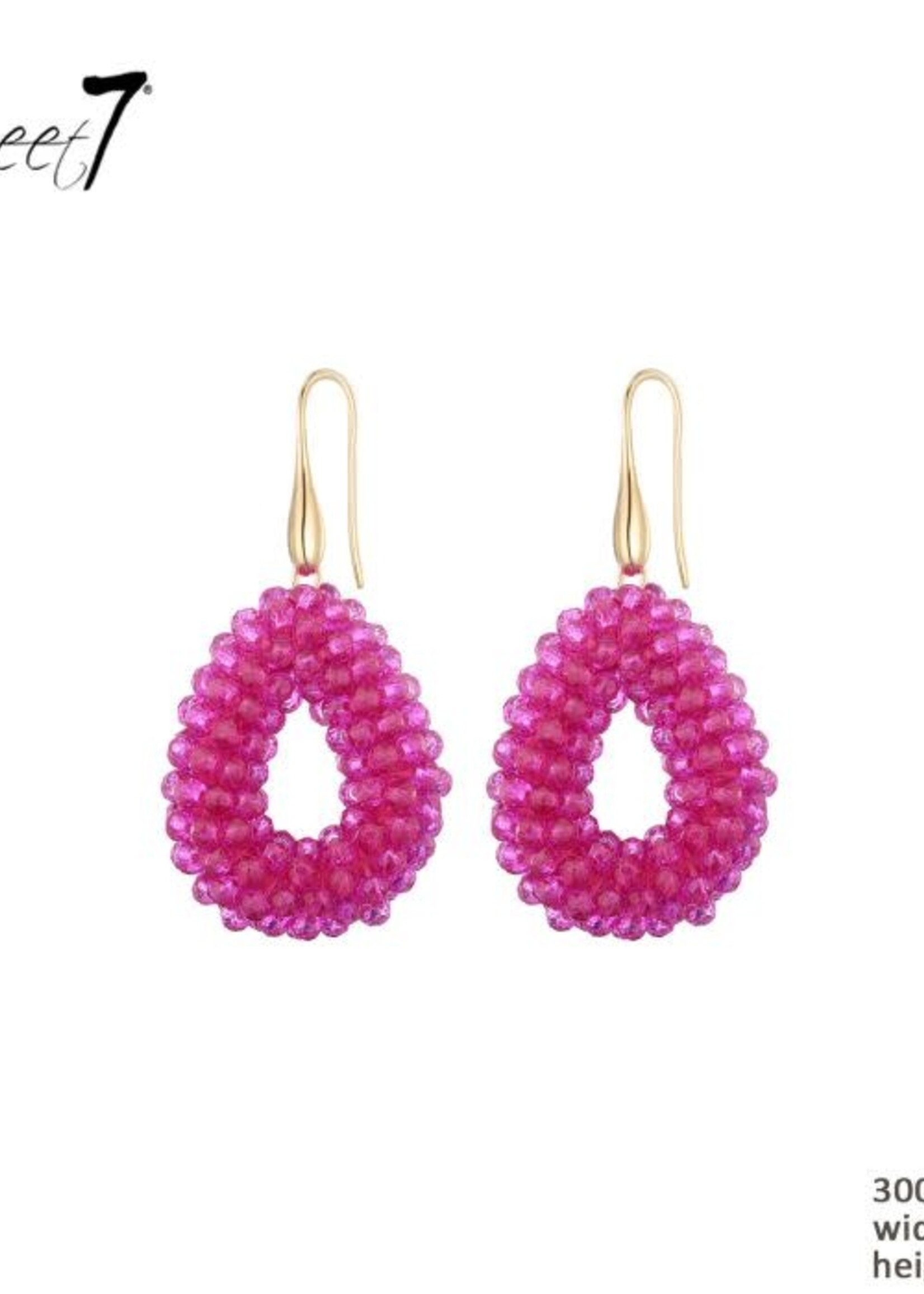 Sweet7 Oorbellen Desiree roze-gold 300734315