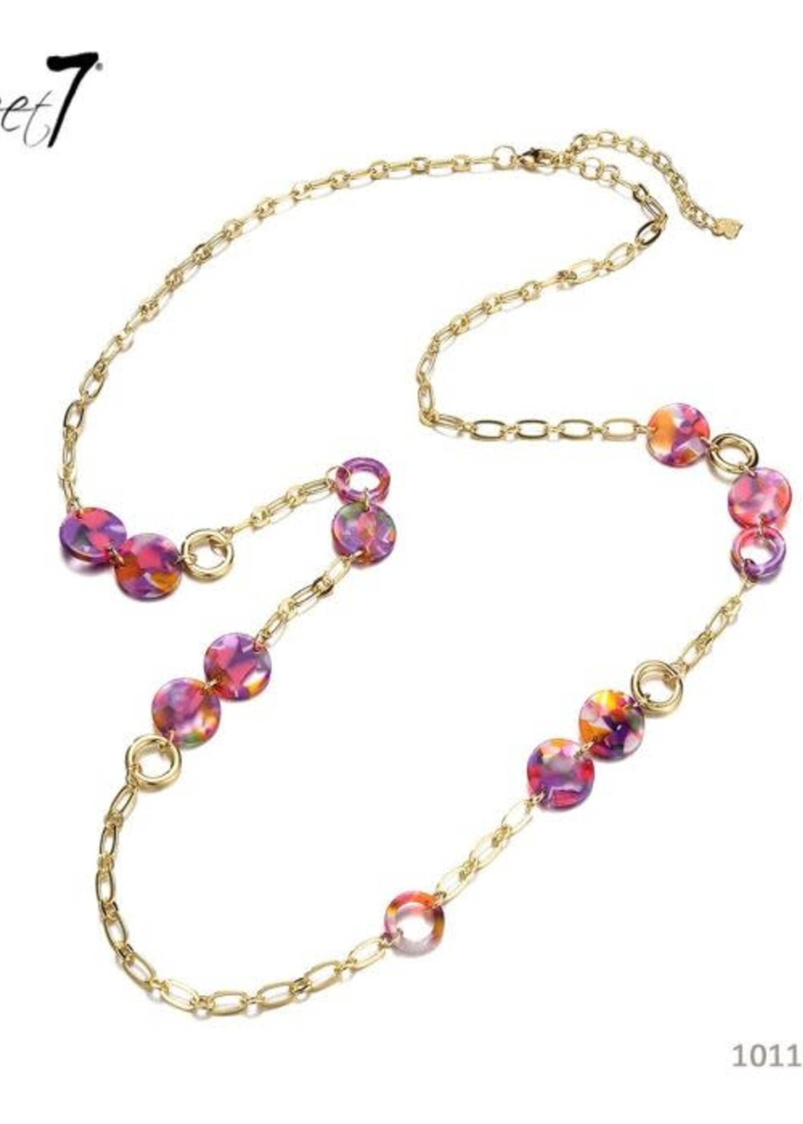 Sweet7 Ketting Layla lang multi-gold 101127783