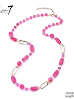 Sweet7 Ketting Rosa lang roze-gold 101202515