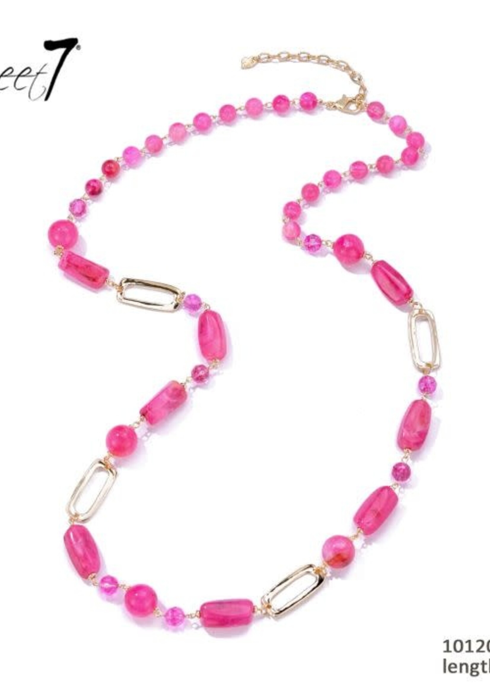 Sweet7 Ketting Rosa lang roze-gold 101202515