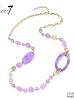 Sweet7 Ketting Tina lang paars-gold 101208810