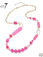 Sweet7 Ketting Ivy lang roze-gold 101209415