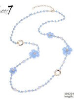 Sweet7 Ketting Fabiola lang blauw-gold 101224745