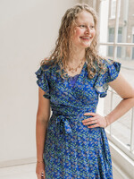 LaLamour Yara Wrap Dress Cherry Blossom Maat M