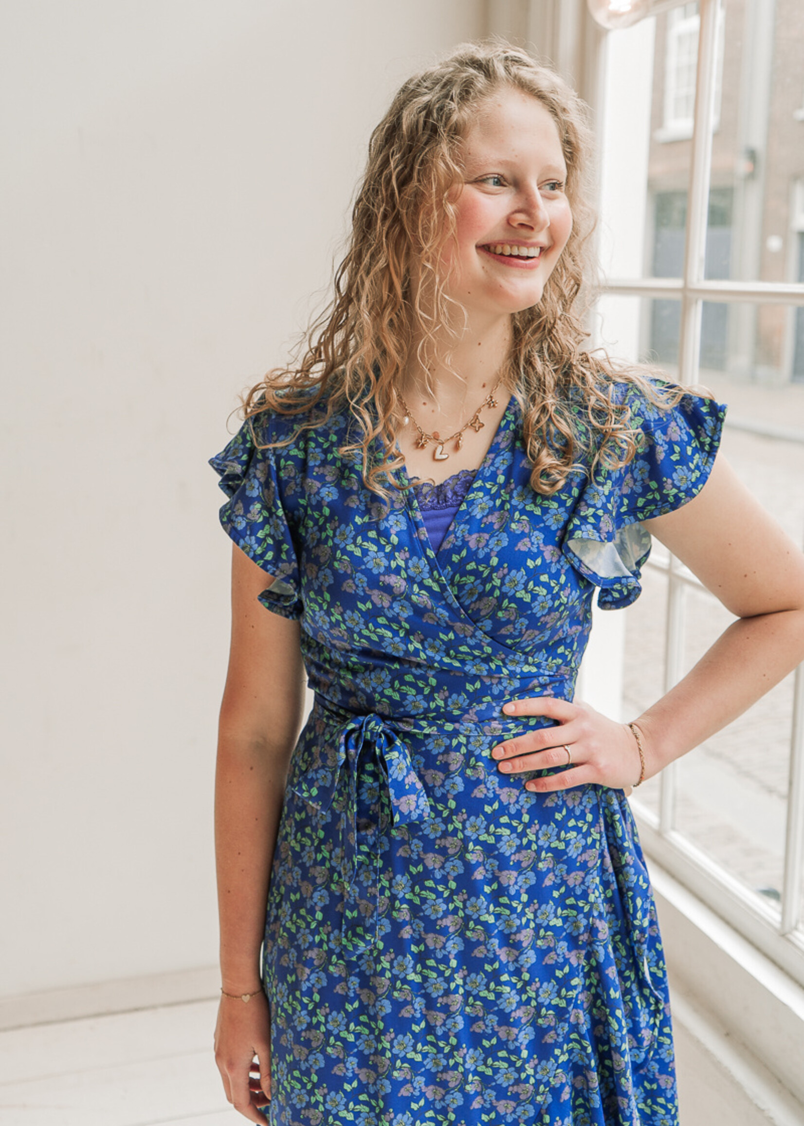 LaLamour Yara Wrap Dress Cherry Blossom Maat M