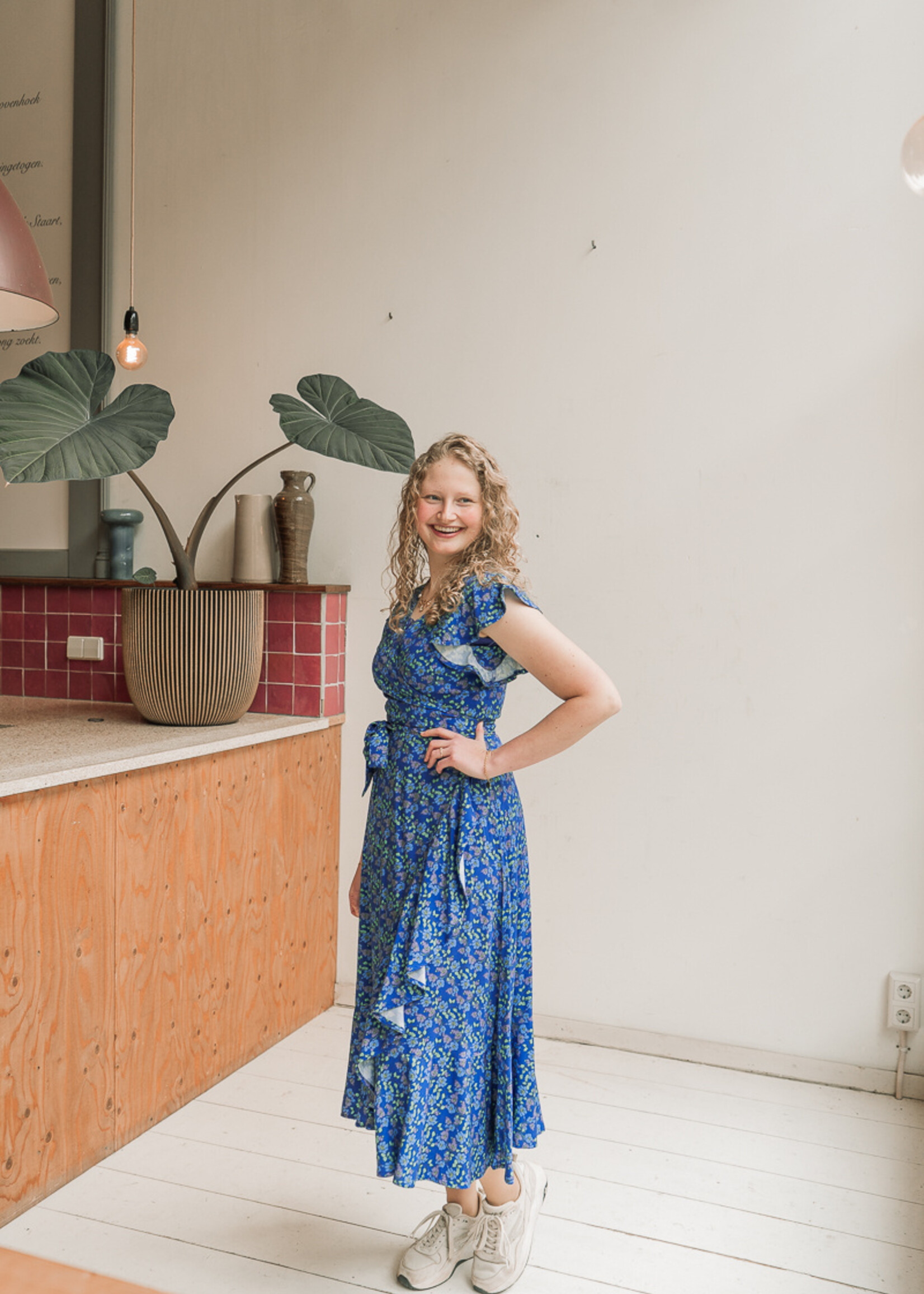 LaLamour Yara Wrap Dress Cherry Blossom Maat M