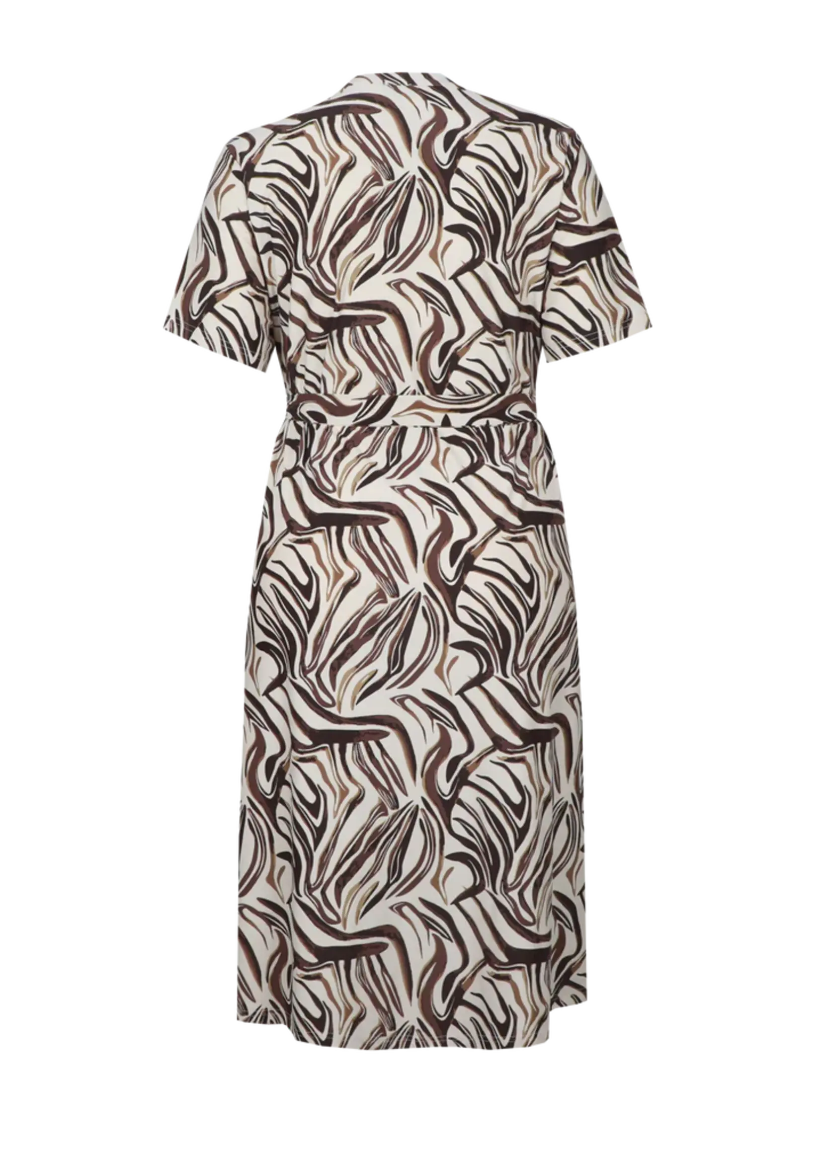 Exxcellent Alani Dress Sand/Dark Brown
