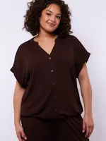 Exxcellent Cosette Blouse Dark Brown Maat 42