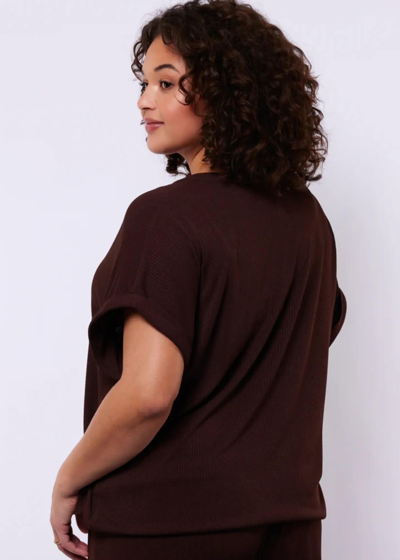Exxcellent Cosette Blouse Dark Brown Maat 42