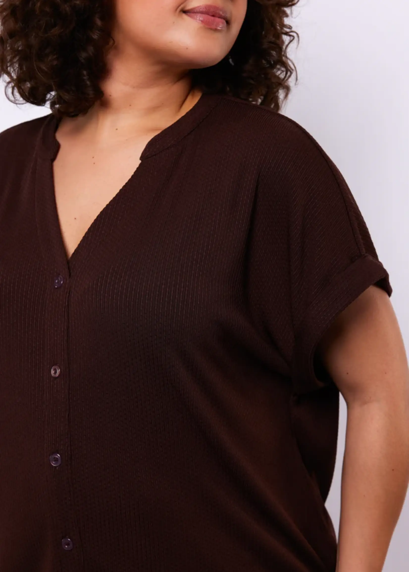 Exxcellent Cosette Blouse Dark Brown Maat 42
