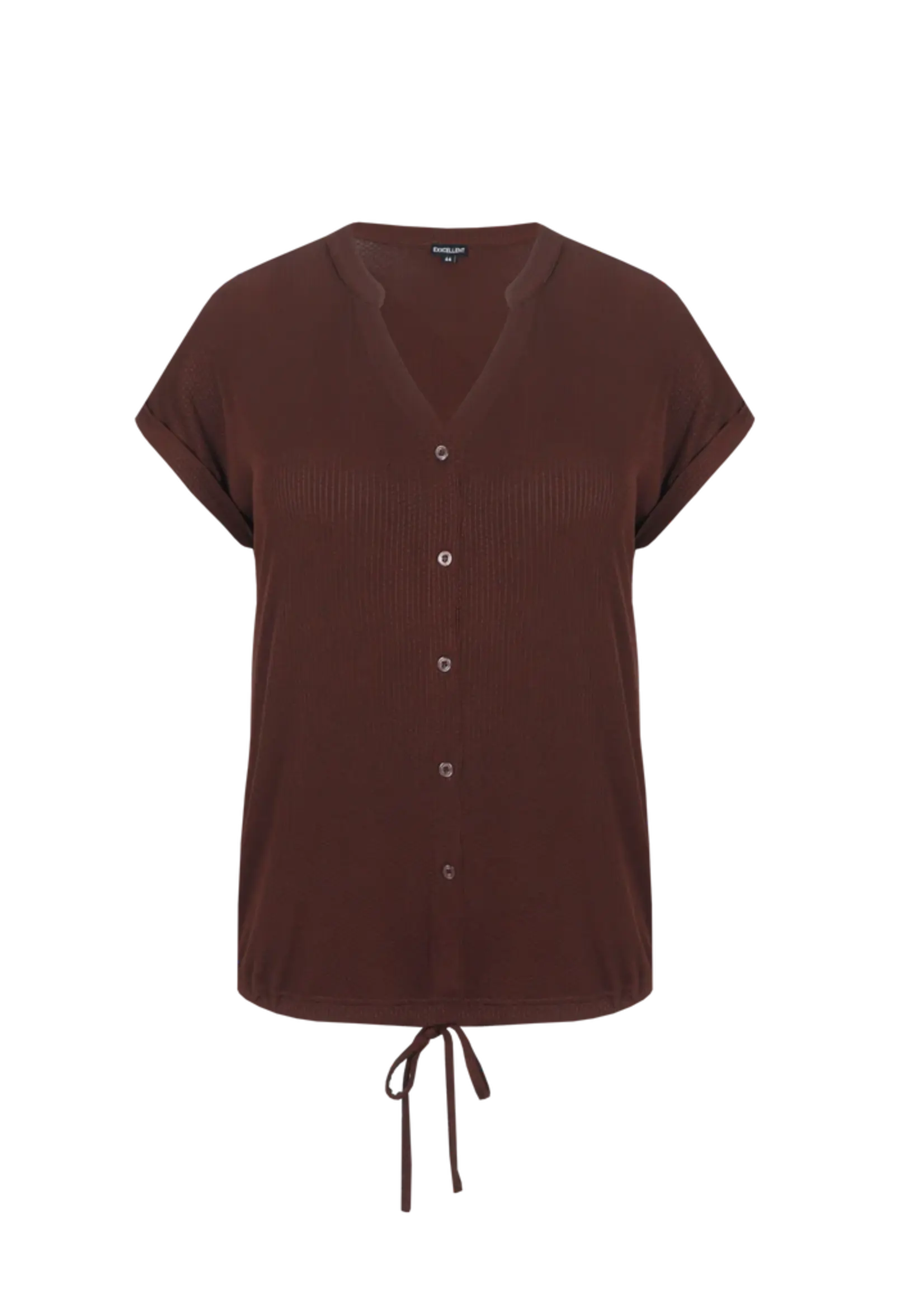 Exxcellent Cosette Blouse Dark Brown Maat 42