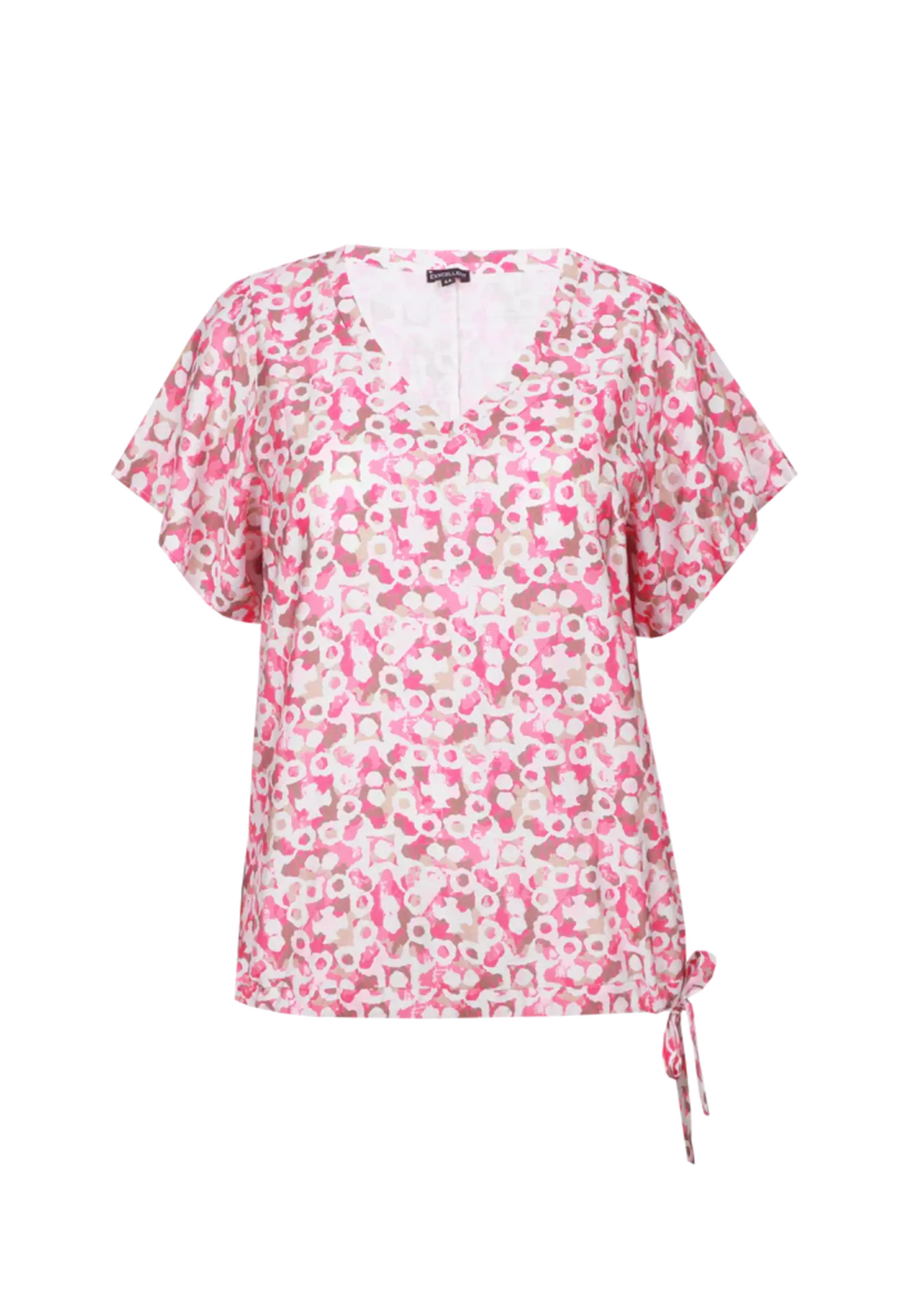 Exxcellent Angelie Top Sunkissed Coral/Berry Fuchsia