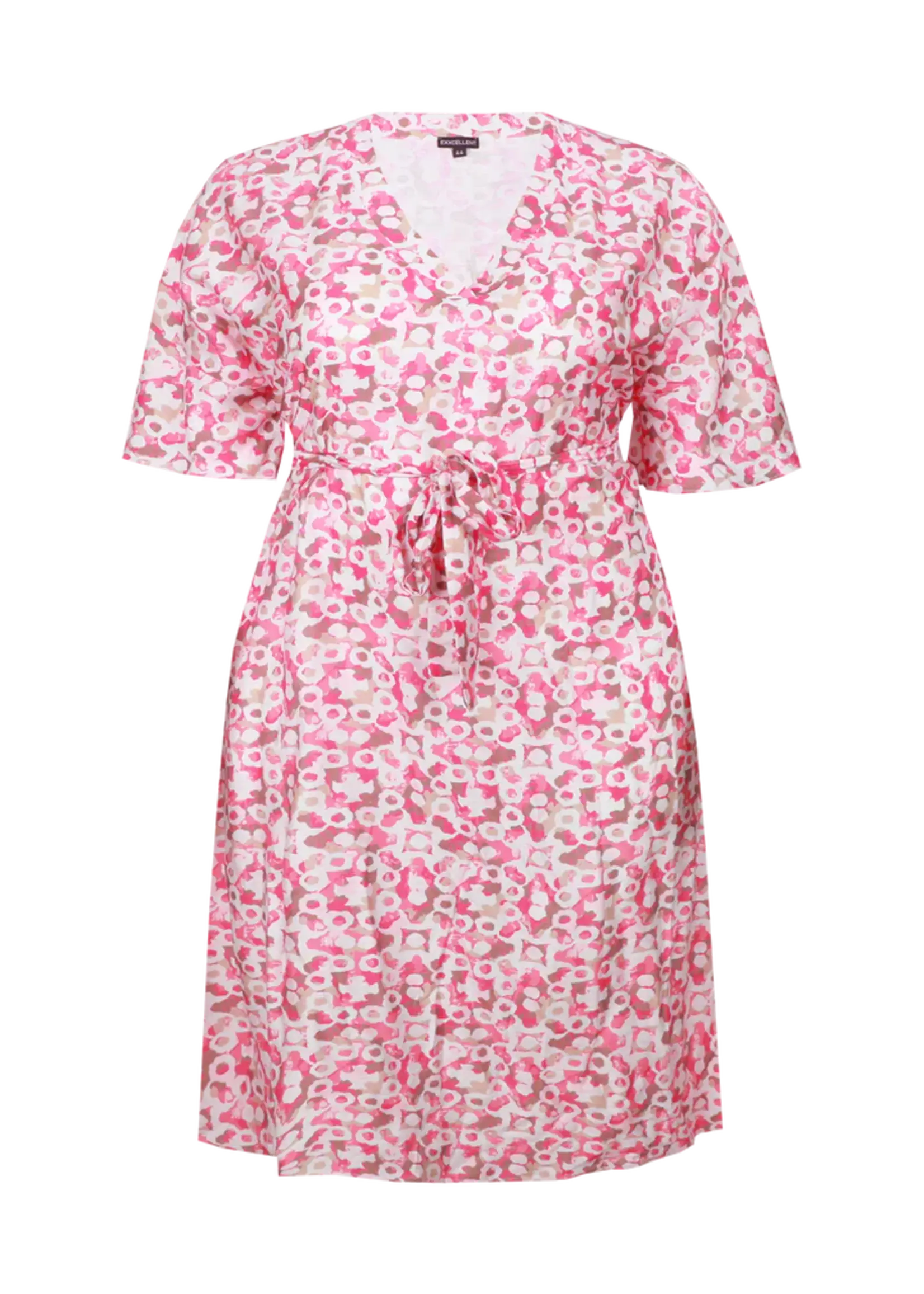 Exxcellent Seren Dress Sunkissed Coral/Berry Fuchsia