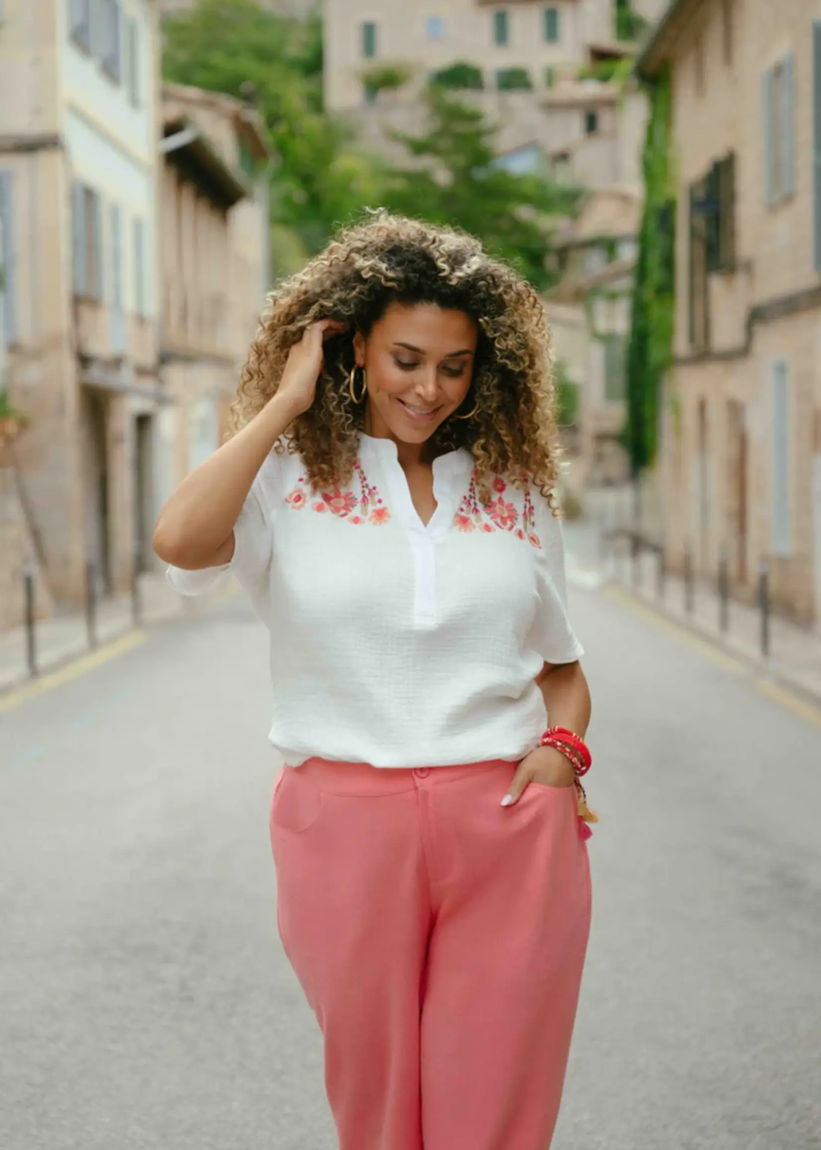 Exxcellent Kalista Top Offwhite