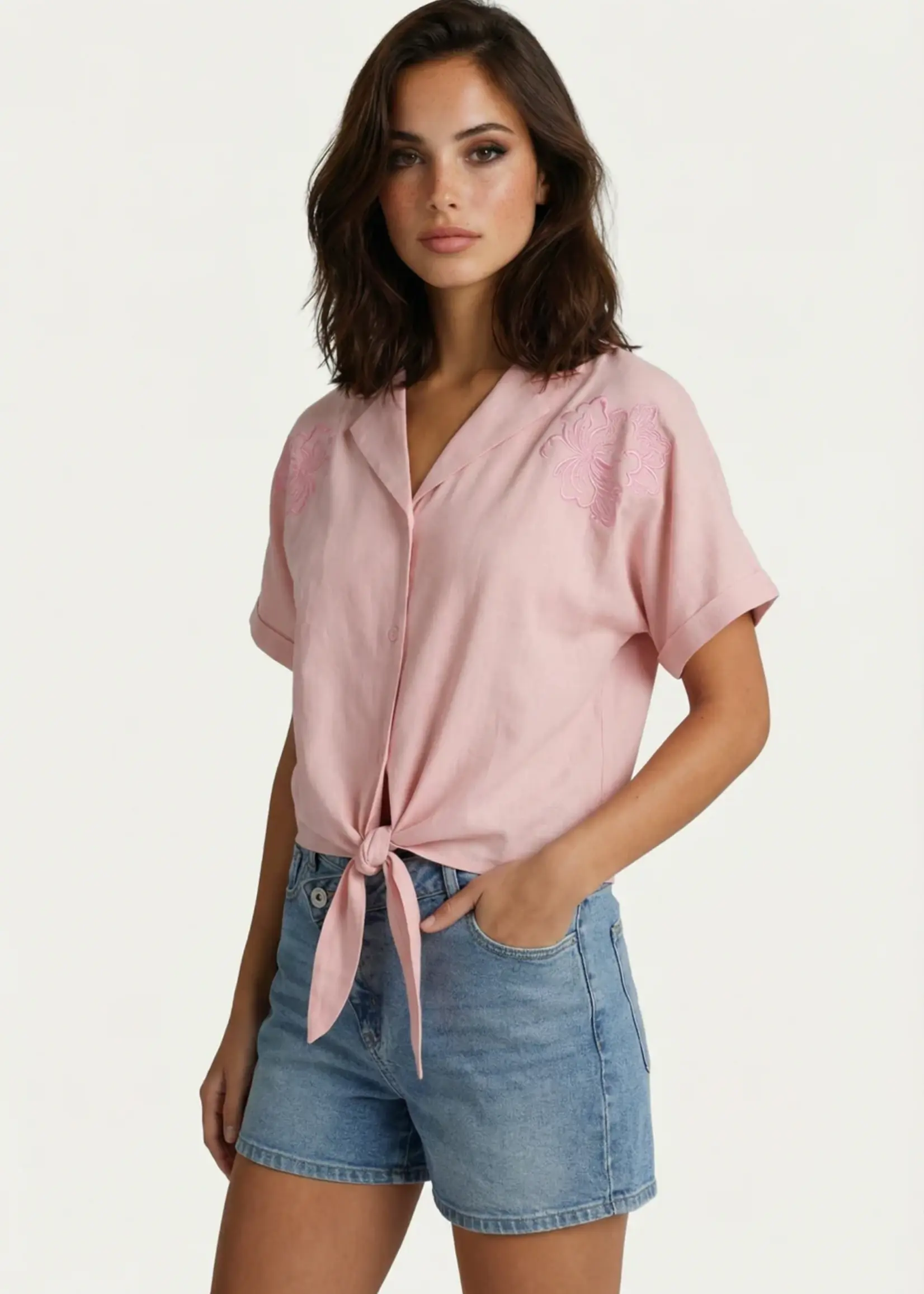 FLURESK Evy Blouse Blush Peach