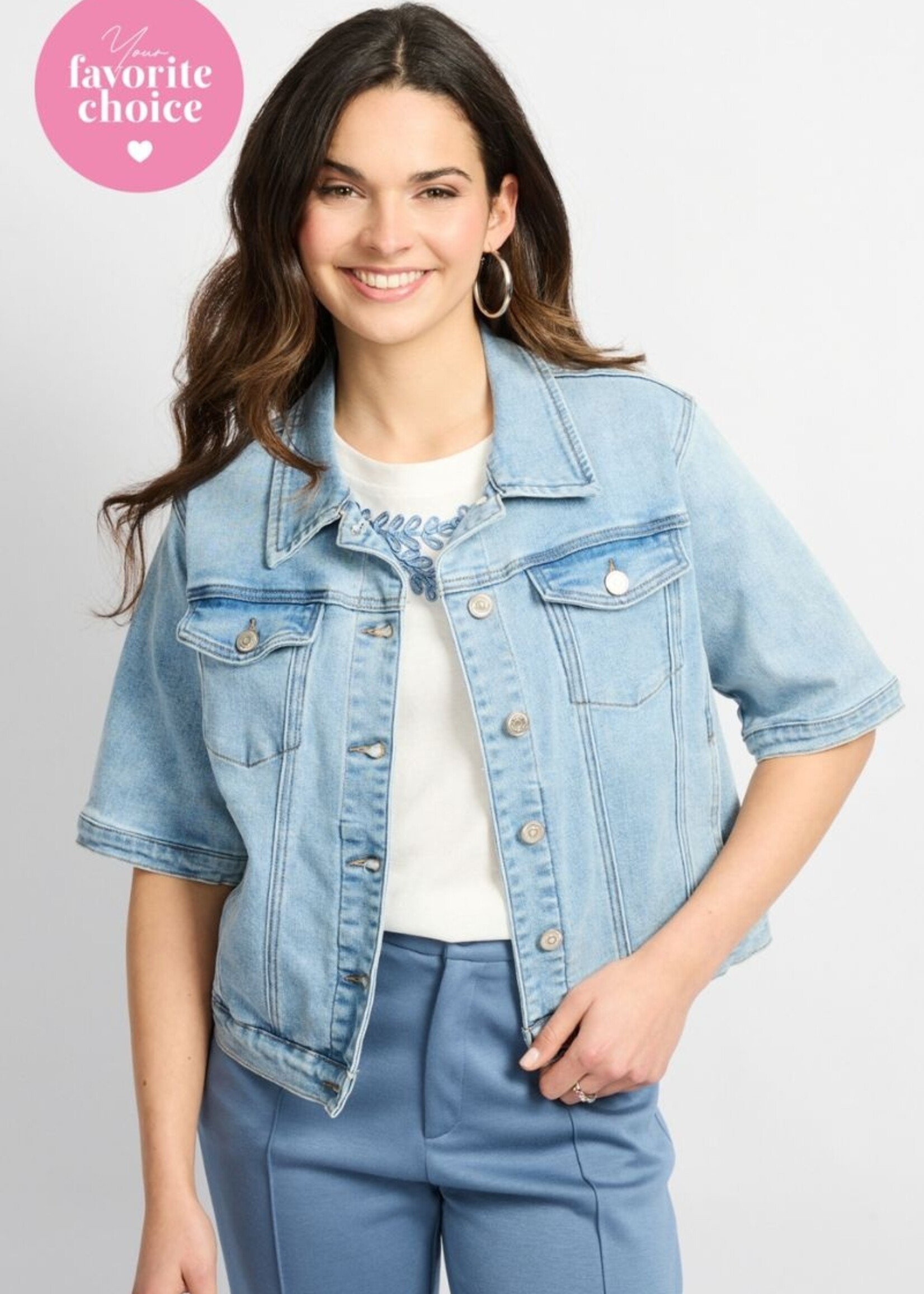 C&S The Label Ines Jacket Denim Mid Blue
