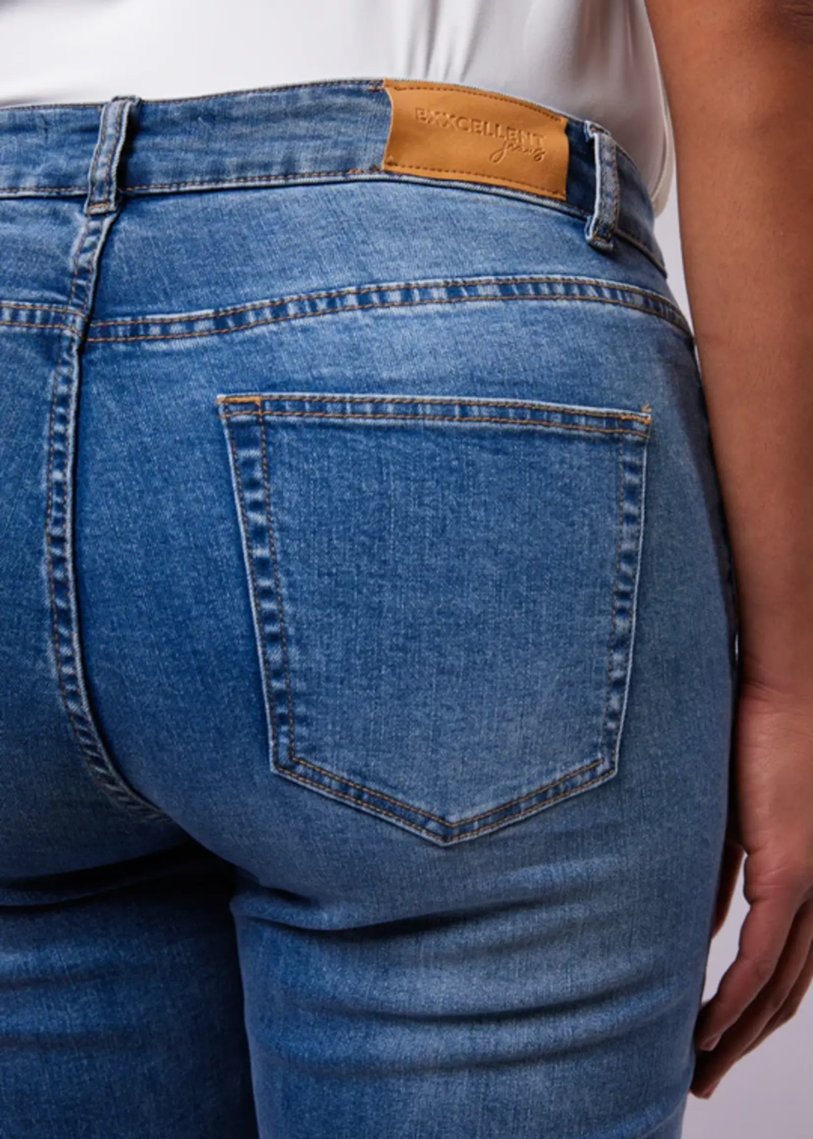 Exxcellent Katie Straigth Leg Jeans Denim Mid Blue