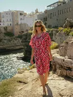C&S The Label Dalma Dress Powder Pink/Sunkissed Coral