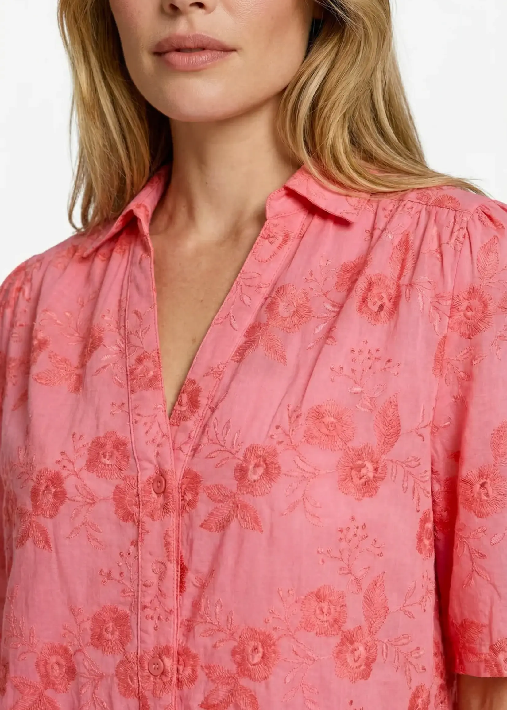 C&S The Label Loveli Blouse Sunkissed Coral Maat XXL