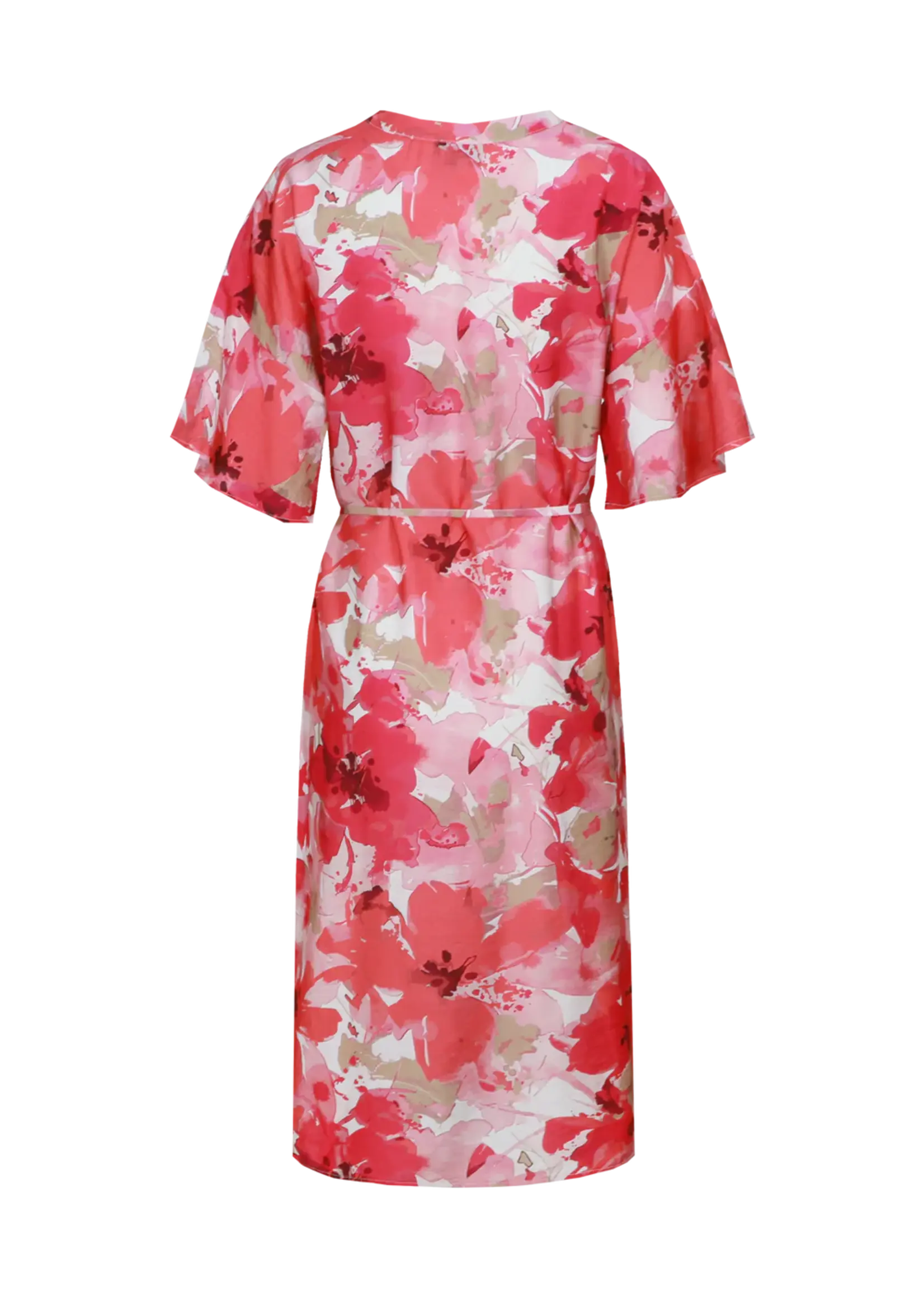 C&S The Label Daliah Dress Sunkissed Coral/Berry Fuchsia