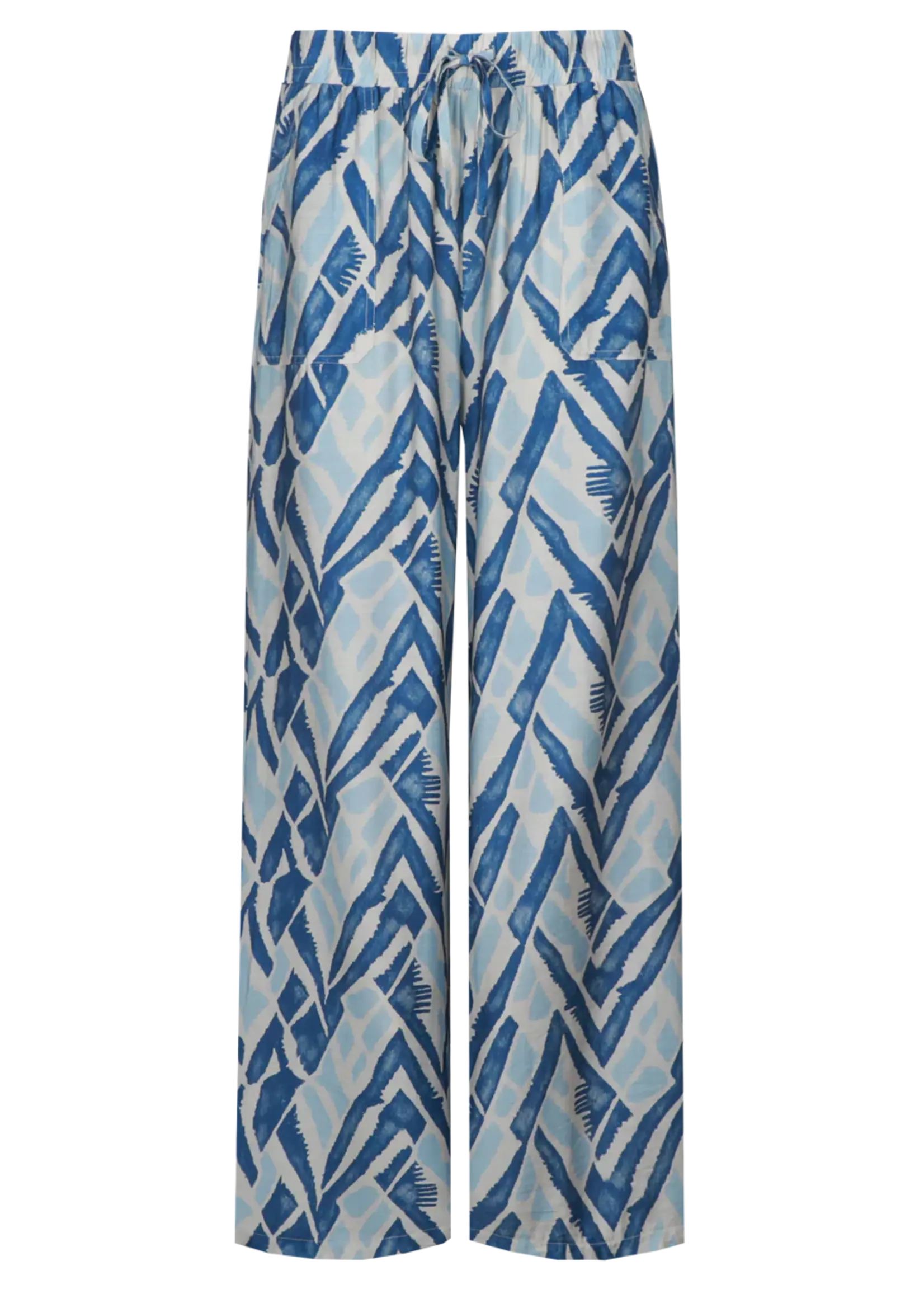 C&S The Label Philine Pants Sand/Cornflower Blue