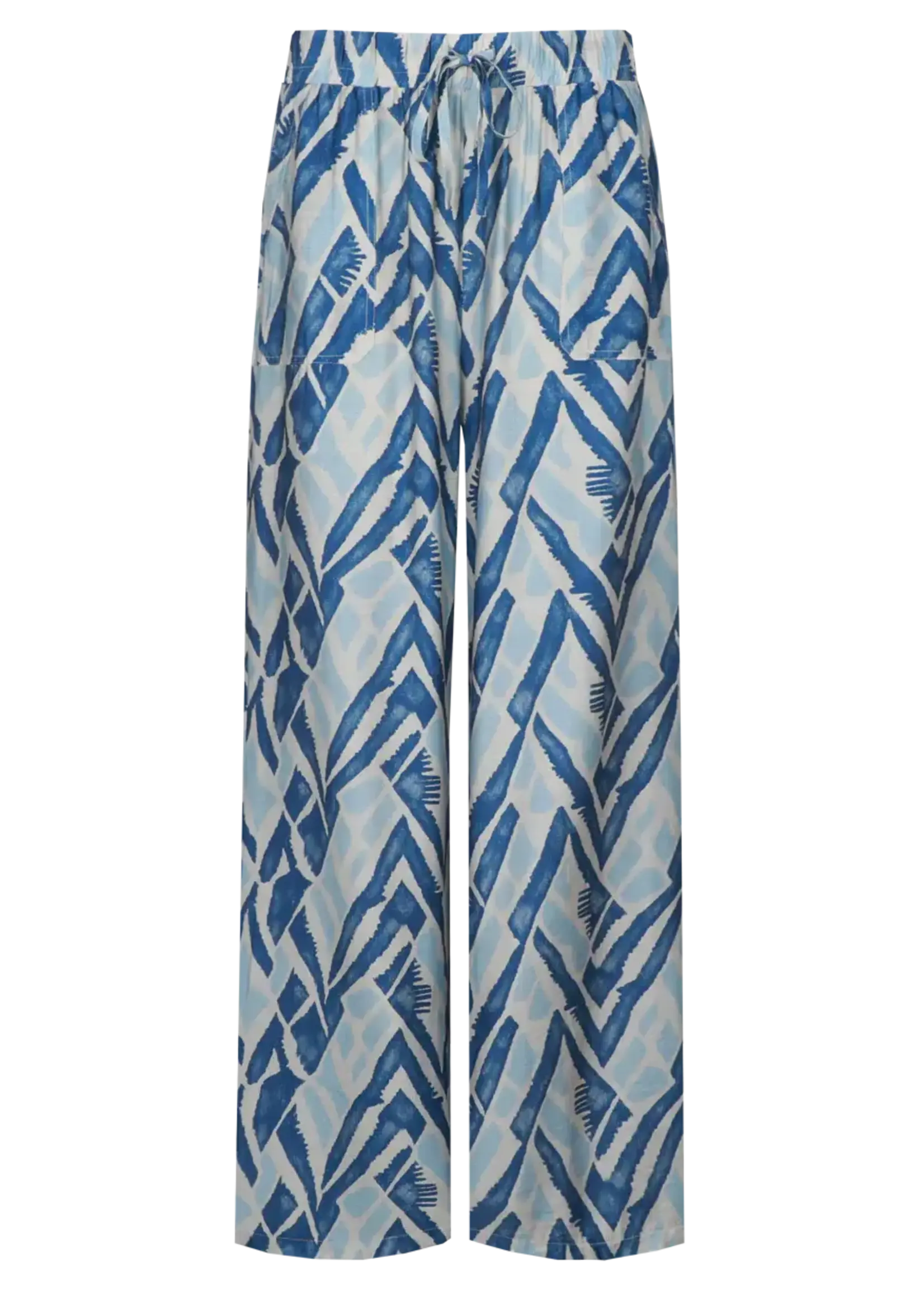 C&S The Label Philine Pants Sand/Cornflower Blue