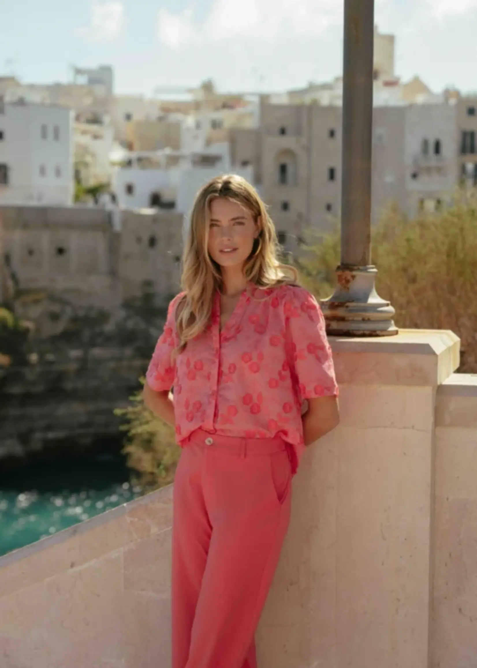 C&S The Label Prisanne Pants Sunkissed Coral