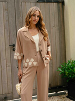 C&S The Label Troya Blazer Sand