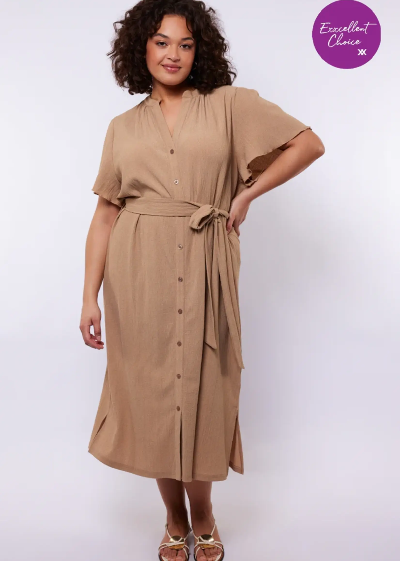 Exxcellent Manola Dress Khaki