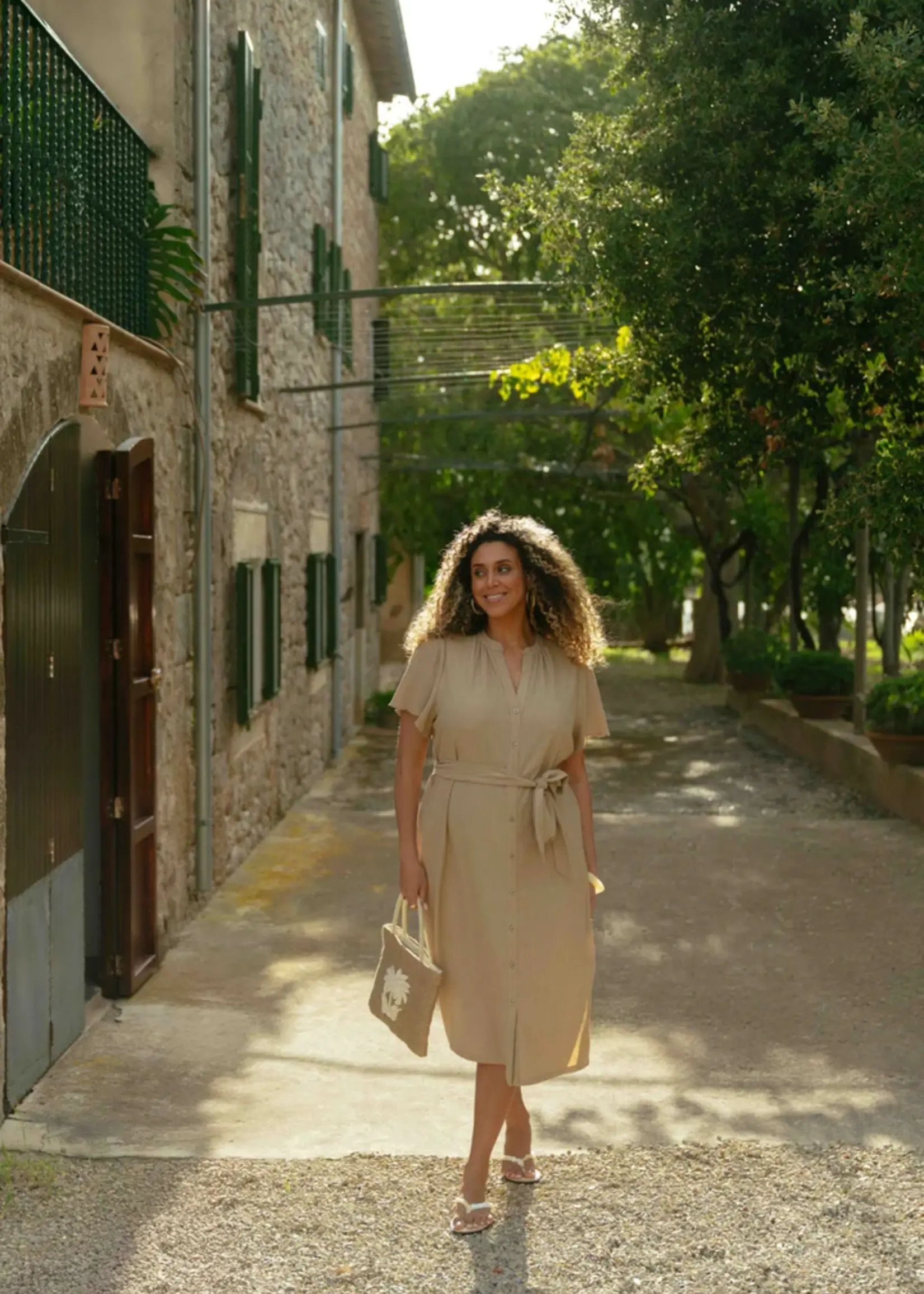 Exxcellent Manola Dress Khaki