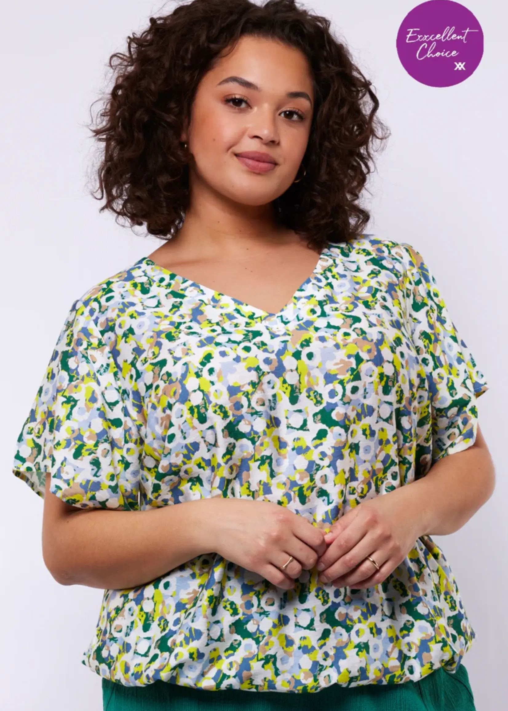 Exxcellent Angelie Top Cyber Lime/Vintage Green
