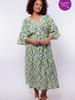 Exxcellent Seren Dress Cyber Lime/Vintage Green