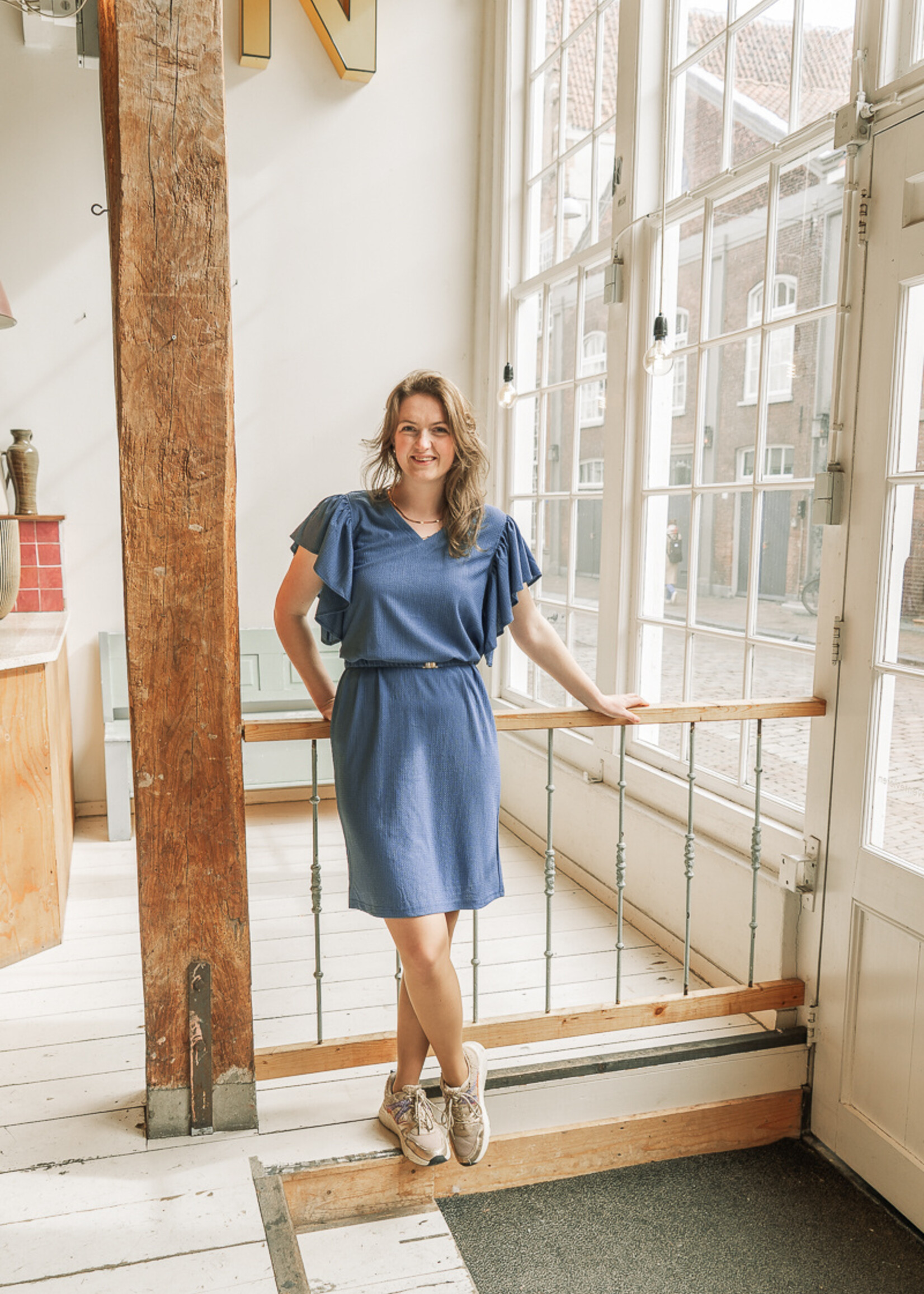 C&S The Label Daisy Dress Dusty Blue