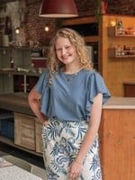 C&S The Label Tilda Top Dusty Blue