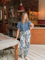 C&S The Label Paige Pants Offwhite/Dusty Blue
