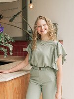 C&S The Label Tilda Top Willow Green