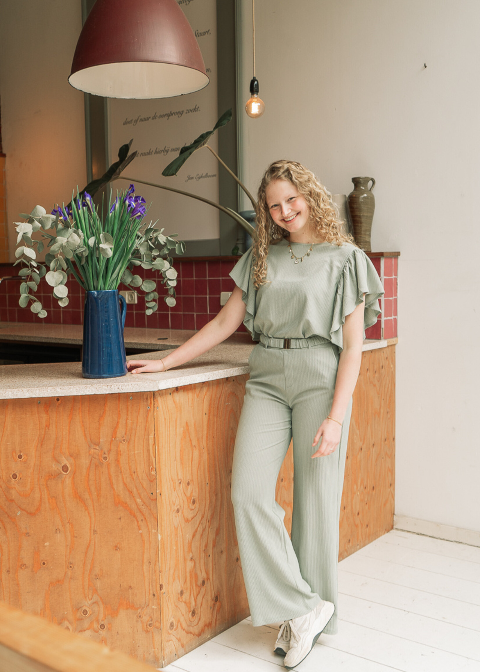 C&S The Label Tilda Top Willow Green