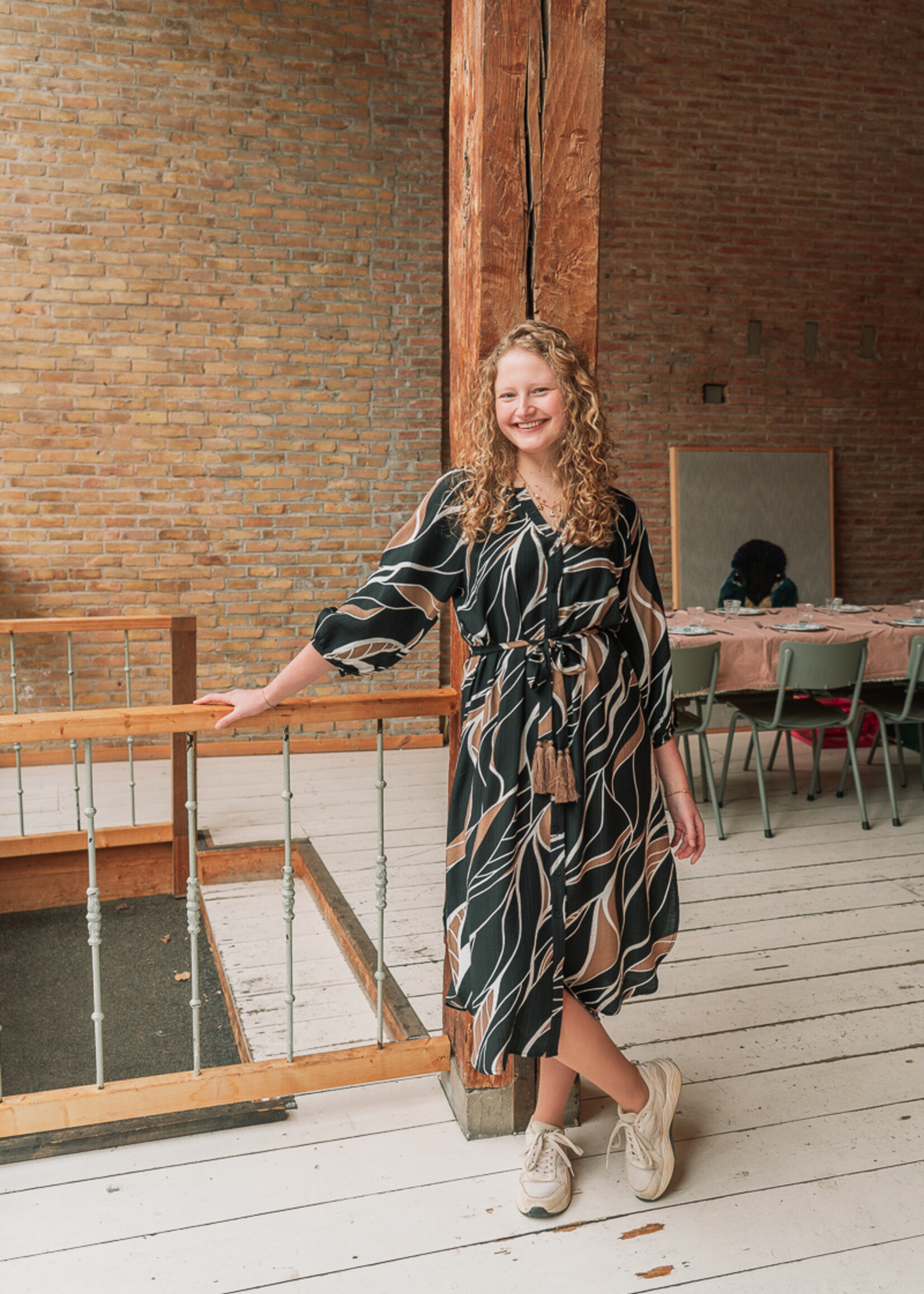 C&S The Label Dacia Dress Black/Latte