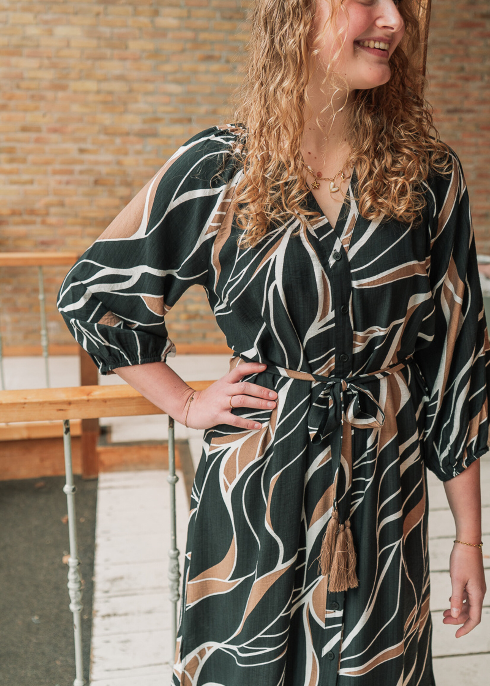 C&S The Label Dacia Dress Black/Latte