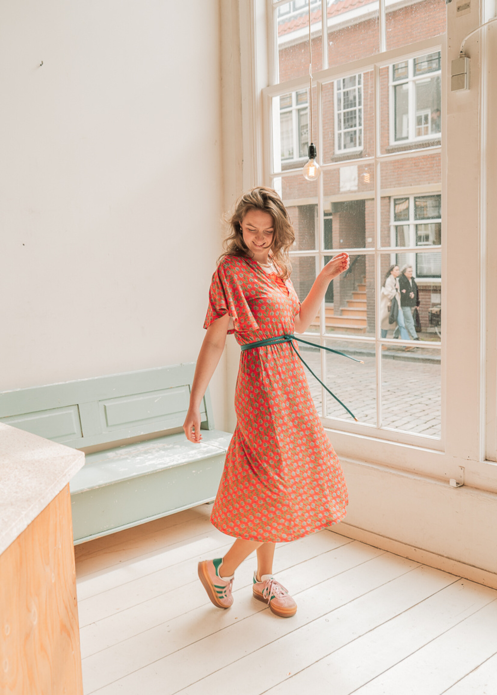 LaLamour Trix Butterfly Sleeve Dress Tropical Tango
