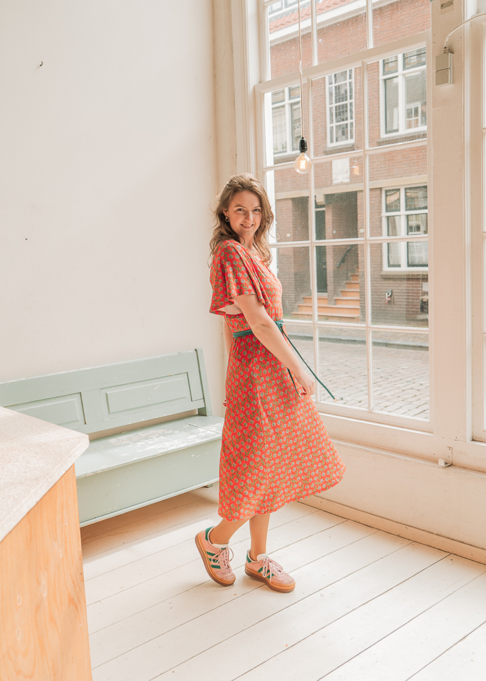 LaLamour Trix Butterfly Sleeve Dress Tropical Tango