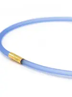 Cubes Rubber ketting, 1 lijn, Blauw Medium
